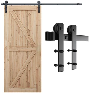 7ft Sliding Barn Door Hardware kit, Fit 42" Wide Door Panel Barn Door Track, Sliding Door Hardware kit, Smoothly and Quietly -Heavy Duty Sturdy -Easy to Install, I Shape Hanger 7ft Sliding Barn Door Hardware kit, Fit 42" Wide Door Panel Barn Door Track, Sliding Door Hardware kit, Smoothly and Quietly -Heavy Duty Sturdy -Easy to Install, I Shape Hanger
