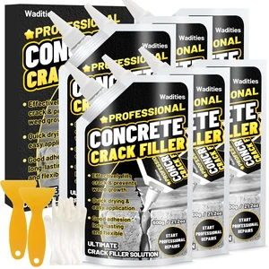 Concrete Crack Filler, 8LB High Elasticity Cement Crack Repair Sealant Slab Concrete Waterproof Repair Sealant for Driveways, Walkways, Patio, Joint, Indoor and Outdoor Quick Drying Sealer - Grey Concrete Crack Filler, 8LB High Elasticity Cement Crack Repair Sealant Slab Concrete Waterproof Repair Sealant for Driveways, Walkways, Patio, Joint, Indoor and Outdoor Quick Drying Sealer - Grey