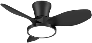 Quiet Ceiling Fan with LED Light DC Motor 32 inch Large Air Volume Remote Control for Kitchen Bedroom Dining Room Patio Quiet Ceiling Fan with LED Light DC Motor 32 inch Large Air Volume Remote Control for Kitchen Bedroom Dining Room Patio