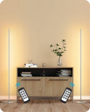 2 Pack 57.5 Corner Lamp with Remote, Stepless Dimmable & 7 CCT 2700-6000K, Foot Switch, Tall Corner Lamp for Bedrooms, Living Rooms, Offices, Sturdy Base, Silver 2 Pack 57.5 Corner Lamp with Remote, Stepless Dimmable & 7 CCT 2700-6000K, Foot Switch, Tall Corner Lamp for Bedrooms, Living Rooms, Offices, Sturdy Base, Silver