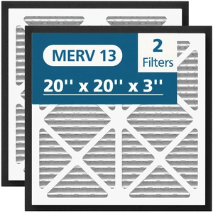 20x20x3 MERV 13 Air Filter Compatible with Zephyr VGF Series 20x20x3 Whole Home Deep Pleated Return Air Grille Filter, MERV 13 Air Filtration System, White, 2 Pack 20x20x3 MERV 13 Air Filter Compatible with Zephyr VGF Series 20x20x3 Whole Home Deep Pleated Return Air Grille Filter, MERV 13 Air Filtration System, White, 2 Pack