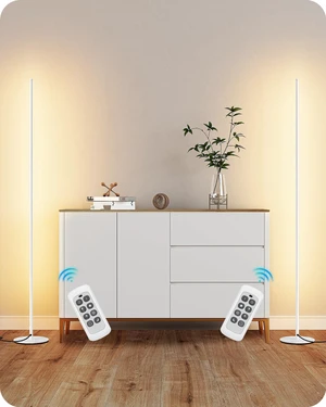 2 Pack 57.5 Floor Lamps with Remote, Stepless Dimmable & 7 CCT 2700-6000K, Foot Switch, Tall Corner Lamp for Bedrooms, Living Rooms, Offices, Sturdy Base, White 2 Pack 57.5 Floor Lamps with Remote, Stepless Dimmable & 7 CCT 2700-6000K, Foot Switch, Tall Corner Lamp for Bedrooms, Living Rooms, Offices, Sturdy Base, White