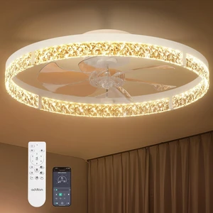 24" Ceiling Fans with Lights and Remote, Low Profile Fandelier Wider Airflow, 3000-6000K Dimmable LED, 6 Speeds, Reversible DC Motor, App Control, Memory Function, Timer, Quiet Operation 24" Ceiling Fans with Lights and Remote, Low Profile Fandelier Wider Airflow, 3000-6000K Dimmable LED, 6 Speeds, Reversible DC Motor, App Control, Memory Function, Timer, Quiet Operation