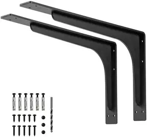 24 INCH x 14.2 INCH Shelf Brackets,L Shelf Brackets,Vertical Angle, Premium Alloy Metal Heavy Duty Shelf Bracket, high Strength Mounting Hardware Included, Corner Brace Joint,Pack of 2 24 INCH x 14.2 INCH Shelf Brackets,L Shelf Brackets,Vertical Angle, Premium Alloy Metal Heavy Duty Shelf Bracket, high Strength Mounting Hardware Included, Corner Brace Joint,Pack of 2
