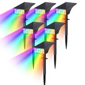Solar Spot Lights Outdoor Color Changing 6 Pack Halloween Spotlights IP65 Waterproof, Auto On/Off LED Powered Yard Garden Flood Solar Light for Outside Pathway Wall Tree Lawn Uplights Lights Solar Spot Lights Outdoor Color Changing 6 Pack Halloween Spotlights IP65 Waterproof, Auto On/Off LED Powered Yard Garden Flood Solar Light for Outside Pathway Wall Tree Lawn Uplights Lights