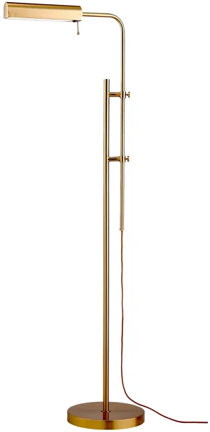 Cedric Adjustable Pharmacy Floor Lamp - Industrial Design for Reading, Crafting, Work - 10W LED, Height 45-61 inches - Ideal for Living Room, Bedside, Office - Antique Brass (Gold) Cedric Adjustable Pharmacy Floor Lamp - Industrial Design for Reading, Crafting, Work - 10W LED, Height 45-61 inches - Ideal for Living Room, Bedside, Office - Antique Brass (Gold)