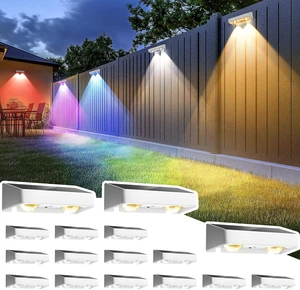 Solar Fence Lights Outdoor, 9 Fixed Colors Color Changing Fence Solar Lights Outdoor Waterproof IP65, LED Deck Lighting for Backyard Wall Step Patio Railing Pool Porch (16 Pack) Solar Fence Lights Outdoor, 9 Fixed Colors Color Changing Fence Solar Lights Outdoor Waterproof IP65, LED Deck Lighting for Backyard Wall Step Patio Railing Pool Porch (16 Pack)