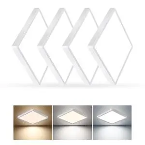 16 Inch Square LED Flush Mount Ceiling Light,4 Pack,36W 3600LM,3CCT(White) 3000K/4000K/6000K Selectable,White Slim Low Profile Ceiling Light Firxtue for Bedroom/Kitchen/Living room/Dinning room 16 Inch Square LED Flush Mount Ceiling Light,4 Pack,36W 3600LM,3CCT(White) 3000K/4000K/6000K Selectable,White Slim Low Profile Ceiling Light Firxtue for Bedroom/Kitchen/Living room/Dinning room