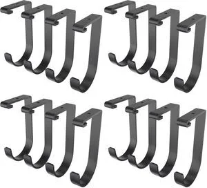 16 Pack Add On Storage Flat Hook Accessory for Garage Ceiling Rack and Wall Shelving, Max Weight Capacity up to 50lbs, Black 16 Pack Add On Storage Flat Hook Accessory for Garage Ceiling Rack and Wall Shelving, Max Weight Capacity up to 50lbs, Black