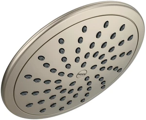 Brushed Nickel 8-Inch Fixed Single Function Round Wide Rainshower Showerhead, 2.5 GPM, 6345BN Brushed Nickel 8-Inch Fixed Single Function Round Wide Rainshower Showerhead, 2.5 GPM, 6345BN