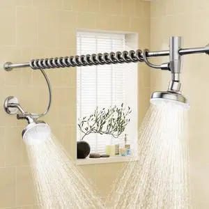 Dual Shower Head with Original Adjustable Slider, Double Showerhead, Chrome High Pressure, Two People, 2 Showerhead System for Couples, Renter-Friendly, SPA-Like, Bathroom Gift for Women Men Dual Shower Head with Original Adjustable Slider, Double Showerhead, Chrome High Pressure, Two People, 2 Showerhead System for Couples, Renter-Friendly, SPA-Like, Bathroom Gift for Women Men