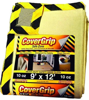 Heavy Duty Safe Zone 10 Oz Canvas Safety Drop Cloth, 9' x 12' Heavy Duty Safe Zone 10 Oz Canvas Safety Drop Cloth, 9' x 12'