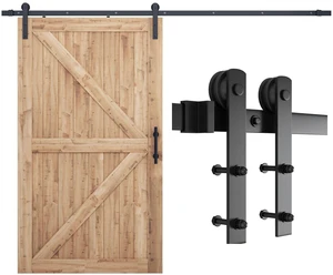9ft Sliding Barn Door Hardware kit, Fit 54" Wide Door Panel Barn Door Track, Sliding Door Hardware kit, Smoothly and Quietly -Heavy Duty Sturdy -Easy to Install, I Shape Hanger 9ft Sliding Barn Door Hardware kit, Fit 54" Wide Door Panel Barn Door Track, Sliding Door Hardware kit, Smoothly and Quietly -Heavy Duty Sturdy -Easy to Install, I Shape Hanger