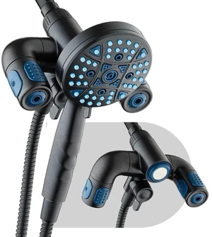 Polaris 208-mode High Pressure Shower Head Combo with Hydro Arms Luxury 3-way 14-zone System with 370 Stay-clean Power Jets, Handheld Magnetic Docking & 6 ft. Stainless Steel Hose / Bronze Polaris 208-mode High Pressure Shower Head Combo with Hydro Arms Luxury 3-way 14-zone System with 370 Stay-clean Power Jets, Handheld Magnetic Docking & 6 ft. Stainless Steel Hose / Bronze