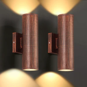 Outdoor Wall Lights 2 Packs, Integrated LED Cylinder Up Down 12W 2700K Modern Aluminum Light, Waterproof Exterior Light for Porch Patio Door Outdoor Wall Lights 2 Packs, Integrated LED Cylinder Up Down 12W 2700K Modern Aluminum Light, Waterproof Exterior Light for Porch Patio Door