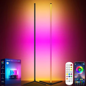 Corner Floor Lamp 2 Pack, LED Lamps with Remote, RGB Standing Lamp, LED Light Stick, Music Sync Dimmable Color Changing Ambient Light Bar for Bedroom, Living Room, Gaming Room, Party, Dorm Corner Floor Lamp 2 Pack, LED Lamps with Remote, RGB Standing Lamp, LED Light Stick, Music Sync Dimmable Color Changing Ambient Light Bar for Bedroom, Living Room, Gaming Room, Party, Dorm