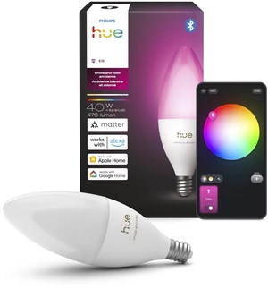 Smart LED Candle Bulb, B39, E12, 1 Pack, White and Color Ambiance, Full Spectrum Light 1000K-20000K, 470 lm, Ultra-Low Dimming, Chromasync, Alexa, Google Home, Apple Home Smart LED Candle Bulb, B39, E12, 1 Pack, White and Color Ambiance, Full Spectrum Light 1000K-20000K, 470 lm, Ultra-Low Dimming, Chromasync, Alexa, Google Home, Apple Home
