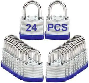 ® Heavy Duty Outdoor Padlock, Keyed-Alike, Hardened Steel Shackle 24pk for Gate Shed Fence Truck Toolbox Locker Lock Body All Weather 1-9/16", 24PC Padlock with 48 Same Key, Hardened Steel Shackle ® Heavy Duty Outdoor Padlock, Keyed-Alike, Hardened Steel Shackle 24pk for Gate Shed Fence Truck Toolbox Locker Lock Body All Weather 1-9/16", 24PC Padlock with 48 Same Key, Hardened Steel Shackle