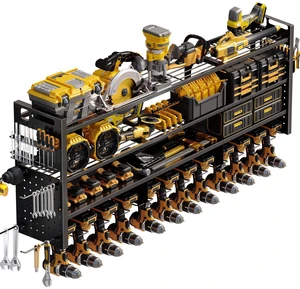 Large 49'' Wide Power Tool Organizer Wall Mount, 4-Tier 620lbs Garage Storage Rack | 12 Cordless Drill Holder | 15% More Vertical Space | Holds 30+ Tools for Garage Workshop Large 49'' Wide Power Tool Organizer Wall Mount, 4-Tier 620lbs Garage Storage Rack | 12 Cordless Drill Holder | 15% More Vertical Space | Holds 30+ Tools for Garage Workshop