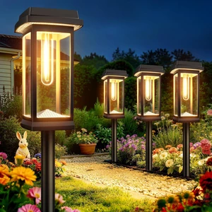 Solar Pathway Lights Outdoor, 12 Pack Upgraded Solar Garden Lights Solar Powered, Solar Lights Outdoor Waterproof IP65, 15 Hours Outdoor Solar Lights for Yard Patio Landscape Walkway Driveway Decor Solar Pathway Lights Outdoor, 12 Pack Upgraded Solar Garden Lights Solar Powered, Solar Lights Outdoor Waterproof IP65, 15 Hours Outdoor Solar Lights for Yard Patio Landscape Walkway Driveway Decor