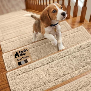 Peel and Stick Stair Treads, 8x28 Inches, 12 Pack, Beige Multi-Surface Use Machine Washable Carpet Runners for Wooden Steps, Indoor Rugs for Stairs, Pet Friendly, Universal Size Peel and Stick Stair Treads, 8x28 Inches, 12 Pack, Beige Multi-Surface Use Machine Washable Carpet Runners for Wooden Steps, Indoor Rugs for Stairs, Pet Friendly, Universal Size