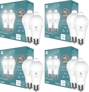 LED+ Motion Sensor LED Light Bulbs, 12W, Outdoor Security Lights, Daylight, A21 2 Count (Pack of 4) LED+ Motion Sensor LED Light Bulbs, 12W, Outdoor Security Lights, Daylight, A21 2 Count (Pack of 4)