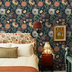Boho Sun Floral Retro Peel and Stick Wallpaper 17.3" x 800" Removable Waterproof Self Adhesive Contact Paper Renter Friendly for Cabinets, Furniture, Bedroom, Bathroom, DIY Decor Boho Sun Floral Retro Peel and Stick Wallpaper 17.3" x 800" Removable Waterproof Self Adhesive Contact Paper Renter Friendly for Cabinets, Furniture, Bedroom, Bathroom, DIY Decor