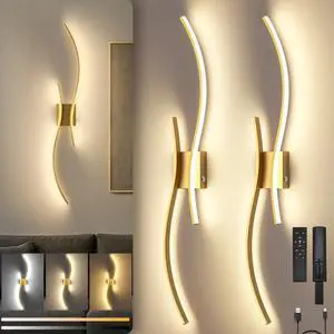 10000mAh Battery Operated Wall Sconces Set of 2, Gold, 31.5 Inch 3CCT, Renter Friendly, Rechargeable Wall Lights, Remote, Dimmable, LED Cordless Lights for Living Room, Bedroom, Home Decor 10000mAh Battery Operated Wall Sconces Set of 2, Gold, 31.5 Inch 3CCT, Renter Friendly, Rechargeable Wall Lights, Remote, Dimmable, LED Cordless Lights for Living Room, Bedroom, Home Decor