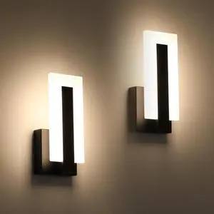 Modern LED Wall Sconces Up and Down Wall Mount Light Black 3000K Warm White Wall Lights Set of 2, Indoor Wall Lighting for Hallways, Bedrooms, Hallways, Living Room Indoor Wall Lights Modern LED Wall Sconces Up and Down Wall Mount Light Black 3000K Warm White Wall Lights Set of 2, Indoor Wall Lighting for Hallways, Bedrooms, Hallways, Living Room Indoor Wall Lights