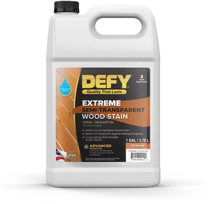 Extreme Wood Stain and Sealer in One - 1 Gallon Semi-Transparent Waterproof Coating for All Wood Types - Redwood Extreme Wood Stain and Sealer in One - 1 Gallon Semi-Transparent Waterproof Coating for All Wood Types - Redwood