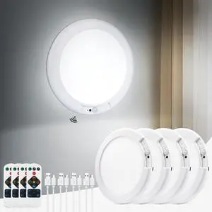 LED Shower Light Battery Operated Ceiling Light with Remote 4 Pack 7.48" Rechargeable Shower Light Waterproof, Wireless Motion Sensor Ceiling Lights 3000K/4500K/6500K Dimmable Timer for Closet LED Shower Light Battery Operated Ceiling Light with Remote 4 Pack 7.48" Rechargeable Shower Light Waterproof, Wireless Motion Sensor Ceiling Lights 3000K/4500K/6500K Dimmable Timer for Closet