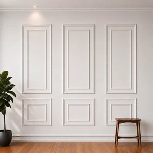 Peel and Stick Wall Molding Kit, Pre Cut Bilinear Frame Wainscoting Panel 3 Set,Inner and Outer Layer Style,Self Adhesive,Paintable,Premade,24"x54"+13.5"x44" Peel and Stick Wall Molding Kit, Pre Cut Bilinear Frame Wainscoting Panel 3 Set,Inner and Outer Layer Style,Self Adhesive,Paintable,Premade,24"x54"+13.5"x44"