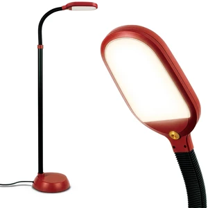 Litespan - Bright LED Floor Reading Lamp for Over Chair Crafts and Reading, Estheticians' Light for Lash Extensions, Adjustable Standing Lamp for Living Room, Bedroom, Office - Red Litespan - Bright LED Floor Reading Lamp for Over Chair Crafts and Reading, Estheticians' Light for Lash Extensions, Adjustable Standing Lamp for Living Room, Bedroom, Office - Red