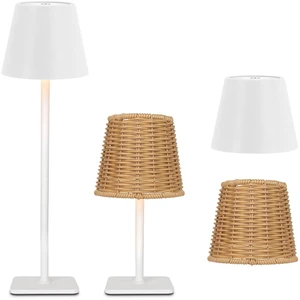 Outdoor Waterproof Cordless Set of 2 Rechargeable Portable Top Touch Battery Operated Powered LED Table Lamp Desk Lamp Lights for Restaurant Kitchen Patio Dinner Dining (White 2 Pack) Outdoor Waterproof Cordless Set of 2 Rechargeable Portable Top Touch Battery Operated Powered LED Table Lamp Desk Lamp Lights for Restaurant Kitchen Patio Dinner Dining (White 2 Pack)