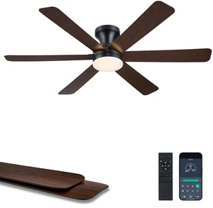 Ceiling Fans with Lights,46" Low Profile Ceiling Fan,Flush Mount (Brown) Ceiling Fan with Light and Remote Control,Flush Mount, Reversible, Dimmable, Noiseless, Brown Ceiling Fan for Bedroom Ceiling Fans with Lights,46" Low Profile Ceiling Fan,Flush Mount (Brown) Ceiling Fan with Light and Remote Control,Flush Mount, Reversible, Dimmable, Noiseless, Brown Ceiling Fan for Bedroom