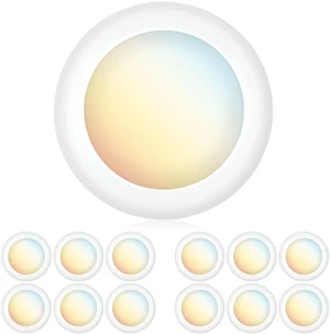 (12 Pack) 5/6 Inch Dimmable 5CCT LED Disk Lights, 15W Surface Mount Ceiling Disc Lighting 5 Color Selectable 2700K/3000K/3500K/4000K/5000K 1100lm, J-Box Or Recessed Can Installation, UL-Listed (12 Pack) 5/6 Inch Dimmable 5CCT LED Disk Lights, 15W Surface Mount Ceiling Disc Lighting 5 Color Selectable 2700K/3000K/3500K/4000K/5000K 1100lm, J-Box Or Recessed Can Installation, UL-Listed
