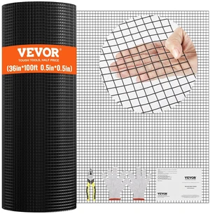 Hardware Cloth, 36'' x 100' 1/2inch Galvanized Wire Mesh Roll, 19 Gauge Chicken Wire Fencing Roll, Vinyl Coating Metal Wire Mesh for Chicken Coop Barrier, Rabbit Snake Fences, Poultry Enclosures Hardware Cloth, 36'' x 100' 1/2inch Galvanized Wire Mesh Roll, 19 Gauge Chicken Wire Fencing Roll, Vinyl Coating Metal Wire Mesh for Chicken Coop Barrier, Rabbit Snake Fences, Poultry Enclosures