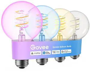 Edison Bulbs, G25 Smart Vintage Light Bulbs, RGBWW, E26 Base 4 Pack RGBWW and Tunable White, Compatible with Matter, Alexa & Google Assistant, Vanity light bulb for Living Room Kitchen Edison Bulbs, G25 Smart Vintage Light Bulbs, RGBWW, E26 Base 4 Pack RGBWW and Tunable White, Compatible with Matter, Alexa & Google Assistant, Vanity light bulb for Living Room Kitchen