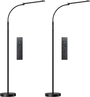 Dimmable LED Floor Lamp, Super Bright Reading Lamps Floor Standing lamp with Remote & Touch Control, Stepless Dimming & 2700K-6500K Color Temperature, for Living Room Bedroom Office, 2 Pack Dimmable LED Floor Lamp, Super Bright Reading Lamps Floor Standing lamp with Remote & Touch Control, Stepless Dimming & 2700K-6500K Color Temperature, for Living Room Bedroom Office, 2 Pack