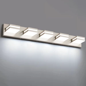Bathroom Lights Fixtures Over Mirror, 360°Rotate Modern LED Vanity Lights for Bathroom, 40W Dimmable & High CRI Acrylic Wall Lighting, No Assembly Required (Brushed Nickel, 5-Light, 30 Inch) Bathroom Lights Fixtures Over Mirror, 360°Rotate Modern LED Vanity Lights for Bathroom, 40W Dimmable & High CRI Acrylic Wall Lighting, No Assembly Required (Brushed Nickel, 5-Light, 30 Inch)
