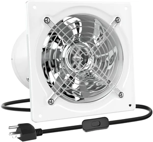 10 Inch Exhaust Fan, Kitchen Exhaust Fan With Switch 988 CFM Wall Mounted, Extractor Ventilation Fan For Attic, Greenhouse, Basement, Shed 10 Inch Exhaust Fan, Kitchen Exhaust Fan With Switch 988 CFM Wall Mounted, Extractor Ventilation Fan For Attic, Greenhouse, Basement, Shed