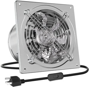 10 Inch Metal Exhaust Fan with Switch, 988 CFM Powerful Garage Exhaust Fan with Damper, Potable Wall Mount Fan Fume Extractor Ventilation Fan for Shop, Shed, Basement, Chicken Coop, Silver 10 Inch Metal Exhaust Fan with Switch, 988 CFM Powerful Garage Exhaust Fan with Damper, Potable Wall Mount Fan Fume Extractor Ventilation Fan for Shop, Shed, Basement, Chicken Coop, Silver