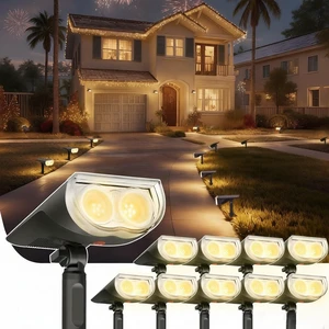 Solar Spotlights Outdoor Waterproof Dusk to Dawn Warm White 10 Pack StarrayS Mini, 2 Lighting Modes, 3000K, IP65, Adjustable Head for Landscape Garden Yard Patio Flag Tree Backyard Pathway Solar Spotlights Outdoor Waterproof Dusk to Dawn Warm White 10 Pack StarrayS Mini, 2 Lighting Modes, 3000K, IP65, Adjustable Head for Landscape Garden Yard Patio Flag Tree Backyard Pathway