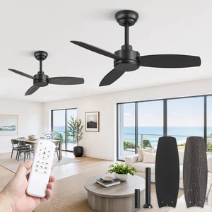 2 Pack 36 Inch Black Ceiling Fans no Light with Remote, 6 Speeds Quiet Reversible DC Motor, Ceiling Fan without Light, Indoor/Outdoor, for Patio, Bedroom, Living Room 2 Pack 36 Inch Black Ceiling Fans no Light with Remote, 6 Speeds Quiet Reversible DC Motor, Ceiling Fan without Light, Indoor/Outdoor, for Patio, Bedroom, Living Room