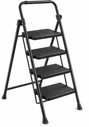 Step Ladder 4 Step Folding Step Stool Step Ladder with Wide Anti-Slip Pedal Step Stool Foldable for Adults Lightweight, Portable Steel Use for Home and Office Step Ladder 4 Step Folding Step Stool Step Ladder with Wide Anti-Slip Pedal Step Stool Foldable for Adults Lightweight, Portable Steel Use for Home and Office