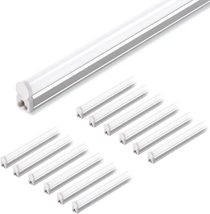 12 Pack T5 LED Shop Light 4FT, 5000K Daylight White, 2200lm, 20W Utility Linkable Lights, Ceiling and Under Cabinet Light, ETL Listed, Built-in ON/Off Switch for Workshop Garage Warehouse 12 Pack T5 LED Shop Light 4FT, 5000K Daylight White, 2200lm, 20W Utility Linkable Lights, Ceiling and Under Cabinet Light, ETL Listed, Built-in ON/Off Switch for Workshop Garage Warehouse
