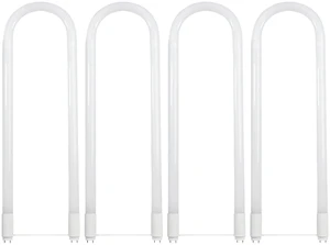 T8 U-Bend LED Tube Light, 15 Watts, Replaces 32W FB32T8 Fluorescent U-Bend, 2100 Lumens, Cool White 4000K, Type A+B Direct Replacement or Ballast Bypass, G13 Base, 50,000 Hours, 4-Pack T8 U-Bend LED Tube Light, 15 Watts, Replaces 32W FB32T8 Fluorescent U-Bend, 2100 Lumens, Cool White 4000K, Type A+B Direct Replacement or Ballast Bypass, G13 Base, 50,000 Hours, 4-Pack