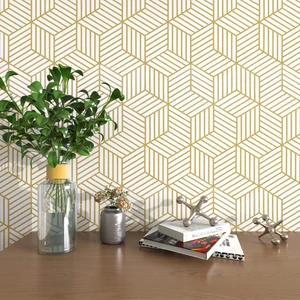 Geometric Contact Paper Peel and Stick Wallpaper Gold 17.7×512 Self Adhesive, Removable Wallpaper for Bedroom/Bathroom Waterproof, Modern Contact Paper for Cabinets Liner Easy to Install Geometric Contact Paper Peel and Stick Wallpaper Gold 17.7×512 Self Adhesive, Removable Wallpaper for Bedroom/Bathroom Waterproof, Modern Contact Paper for Cabinets Liner Easy to Install