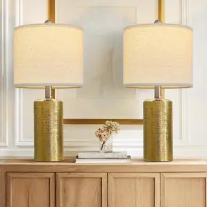 Small Table Lamps Set of 2 for Living Room 20.25" Gold Lamps Bedside Lamps Ceramic Lamps for Night Stands, Table Lamps for Bedroom, Mid Century Modern Boho Farmhouse Nightstand Nursery Side Table Lamp Small Table Lamps Set of 2 for Living Room 20.25" Gold Lamps Bedside Lamps Ceramic Lamps for Night Stands, Table Lamps for Bedroom, Mid Century Modern Boho Farmhouse Nightstand Nursery Side Table Lamp