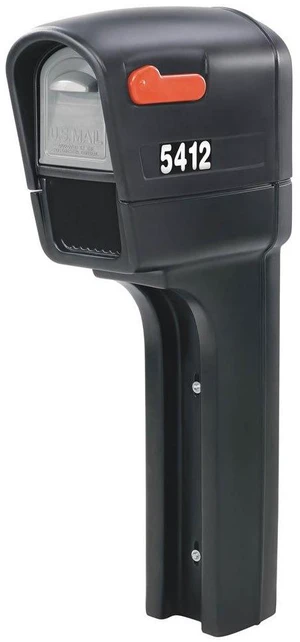 MailMaster Plus Mailbox & Post, Weather Resistant, Large Outdoor Mailboxes, Made of Durable Plastic, Easy to Install, Flag Included, Black MailMaster Plus Mailbox & Post, Weather Resistant, Large Outdoor Mailboxes, Made of Durable Plastic, Easy to Install, Flag Included, Black